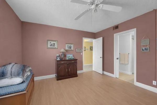 a living room with furniture and a area