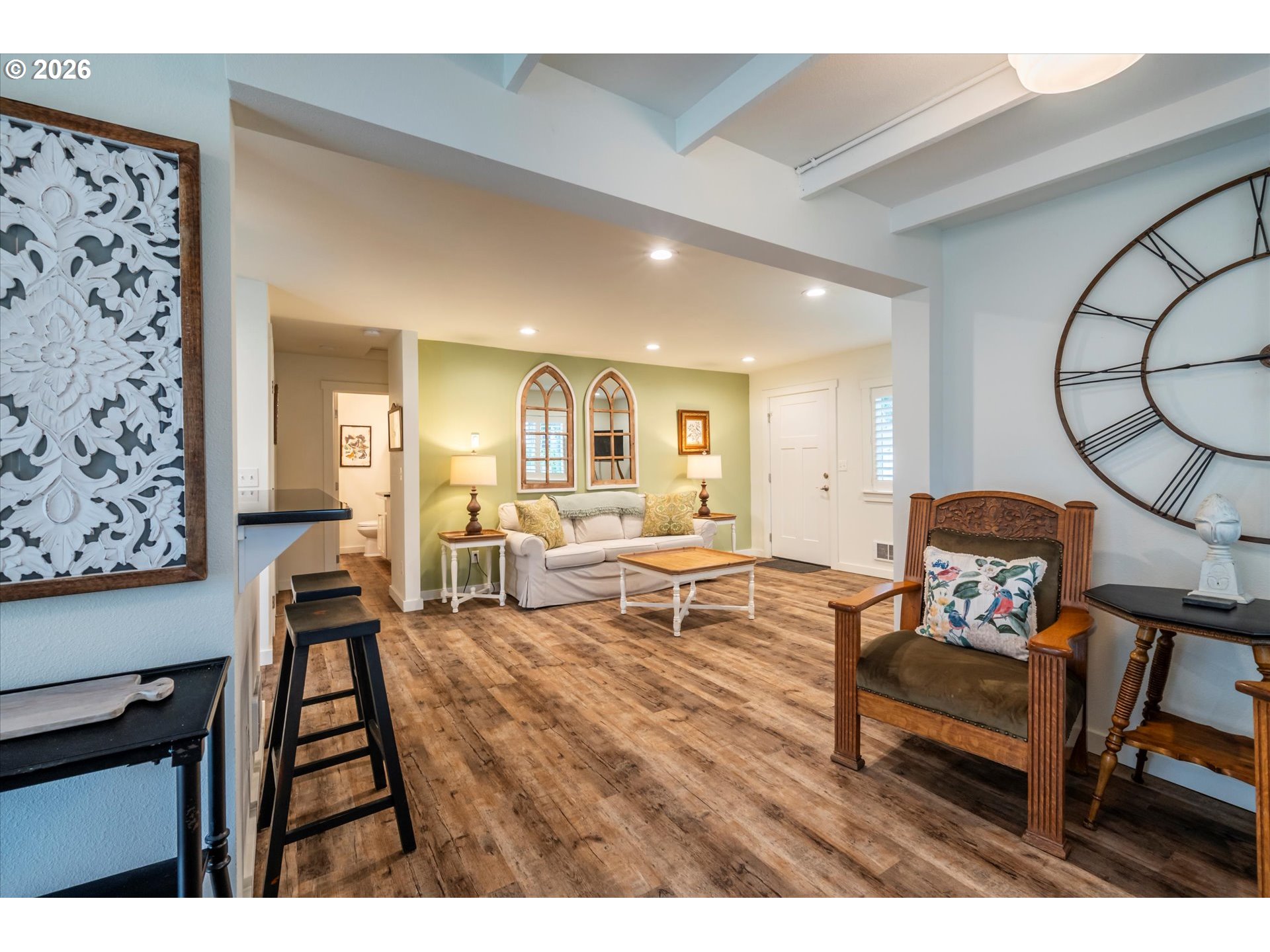 770 9th Street Southeast Bandon, OR 97411 - Photo 43 of 47 a living room with furniture and a wooden floor
