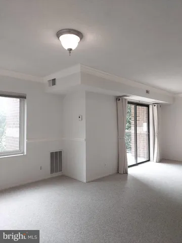 an empty room with a window