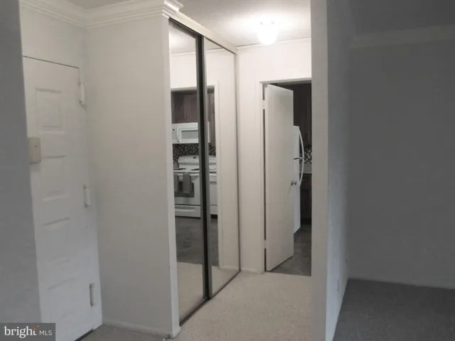 a view of a wooden door