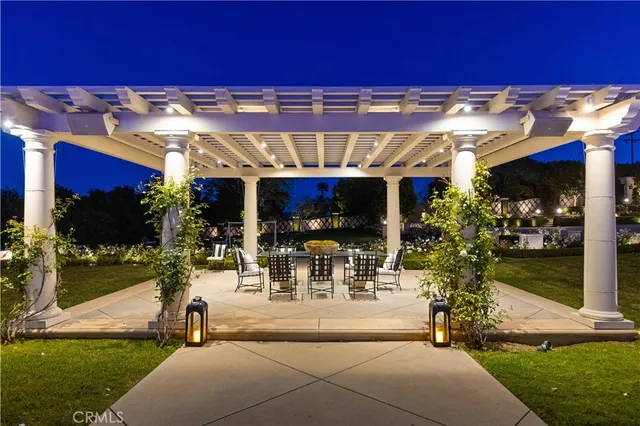 a view of outdoor space with seating area