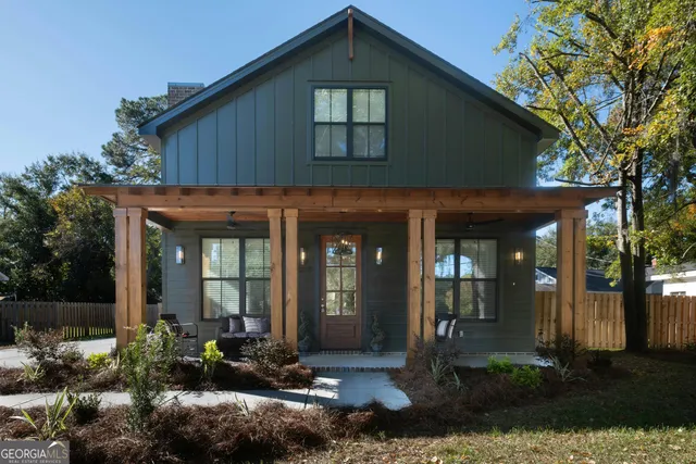 a front view of a house