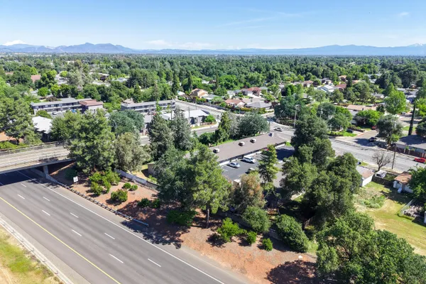 an aerial view of multiple house