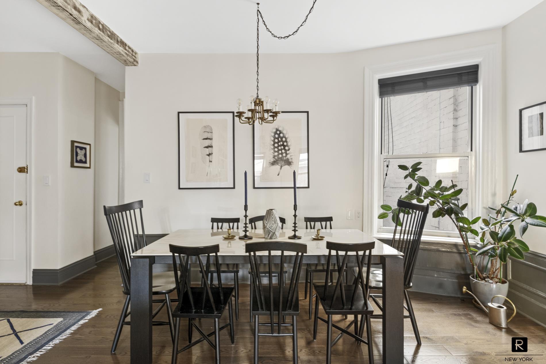 261 West 22nd Street, Unit 24/25/26 Manhattan, NY 10011 - Photo 6 of 22 a view of a dining room with furniture and chandelier