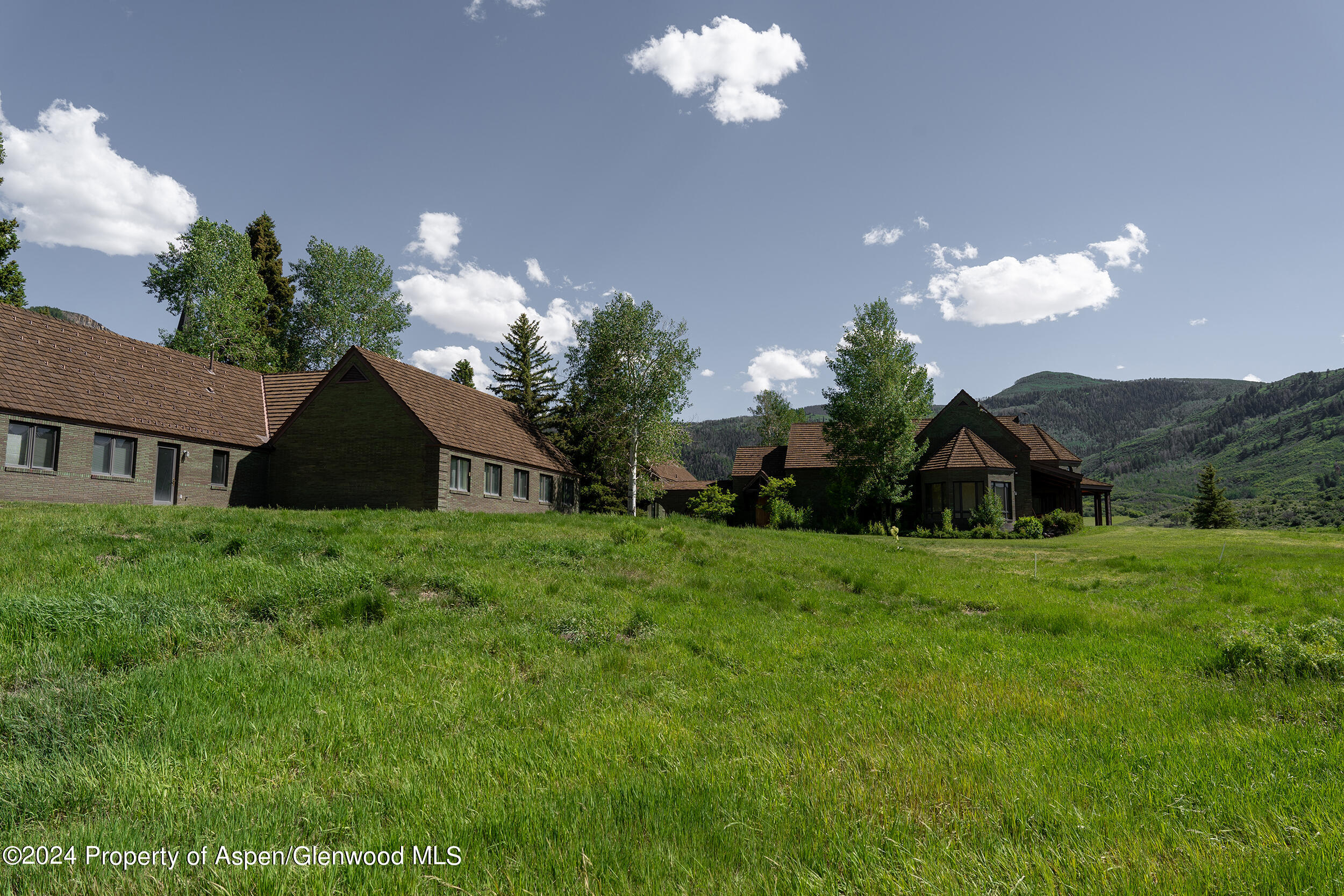 1012 Monastery Road Snowmass, CO 81654 - Photo 22 of 96 a front view of a house with a yard and potted plants