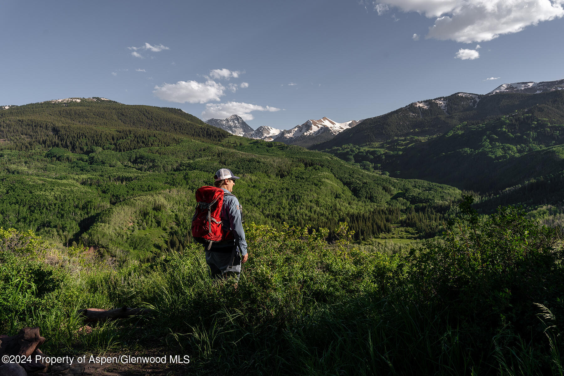 1012 Monastery Road Snowmass, CO 81654 - Photo 67 of 96 a aerial view of green landscape with mountains swimming pool and mountain view