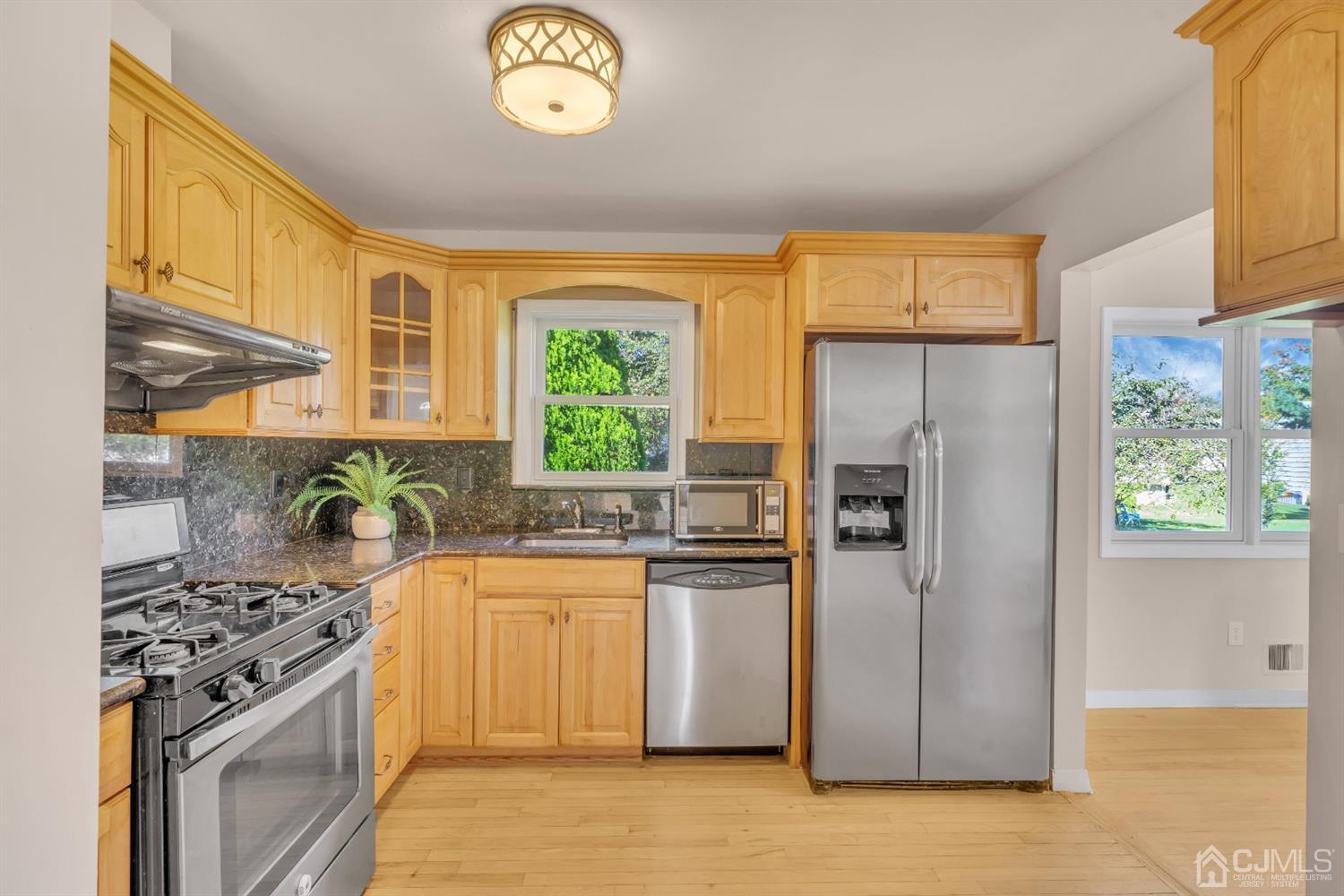 9 Valiant Road East Brunswick, NJ 08816 - Photo 15 of 41 a kitchen with stainless steel appliances granite countertop a stove a refrigerator and a microwave