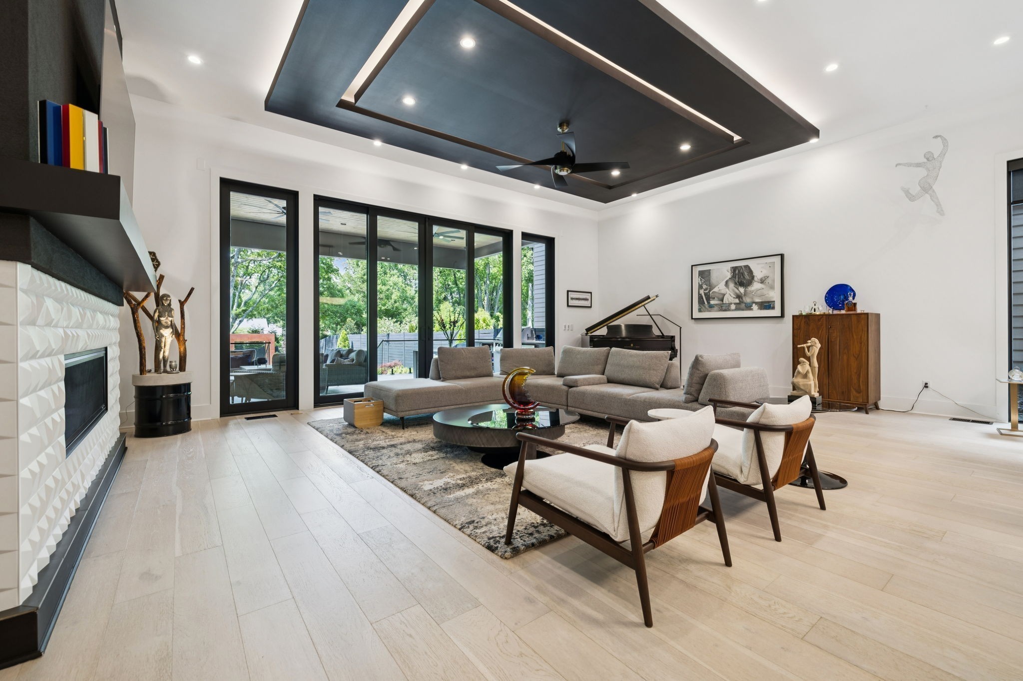 3916 Harding Place Nashville, TN 37215 - Photo 24 of 85 a living room with furniture and a fireplace