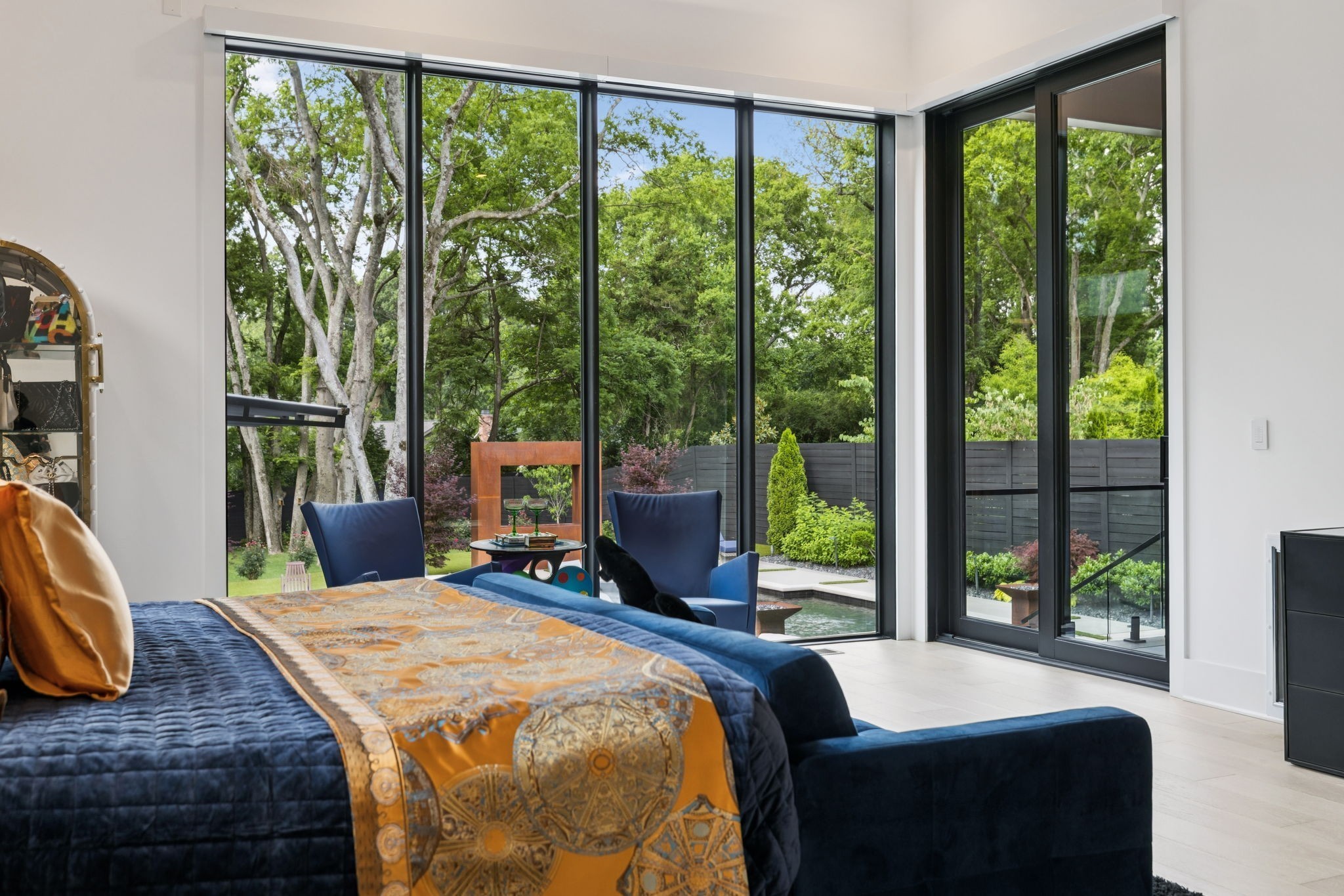 3916 Harding Place Nashville, TN 37215 - Photo 30 of 85 a bedroom with a bed and glass window