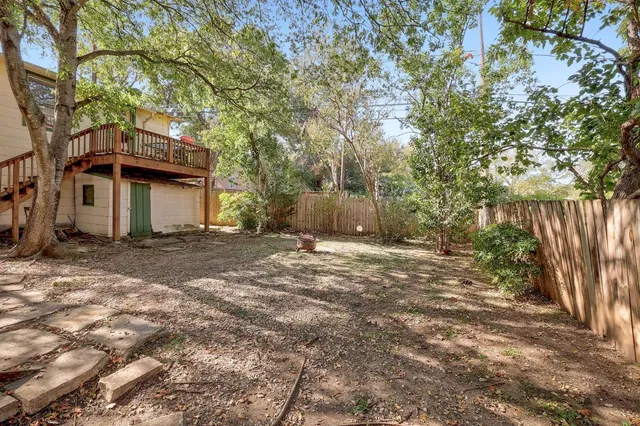 a backyard of a house