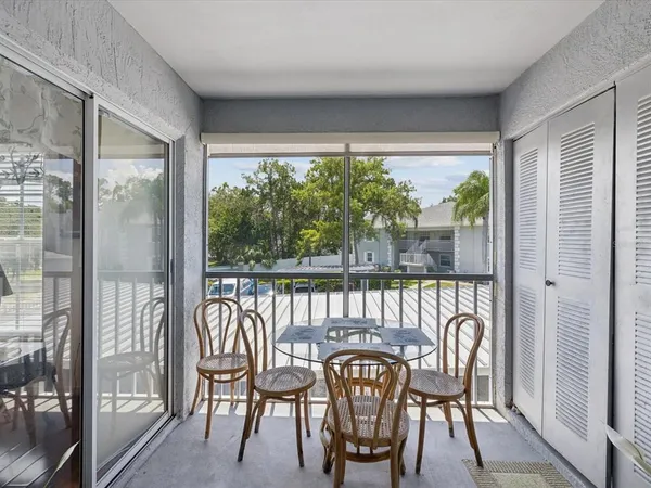 a view of a city from a balcony