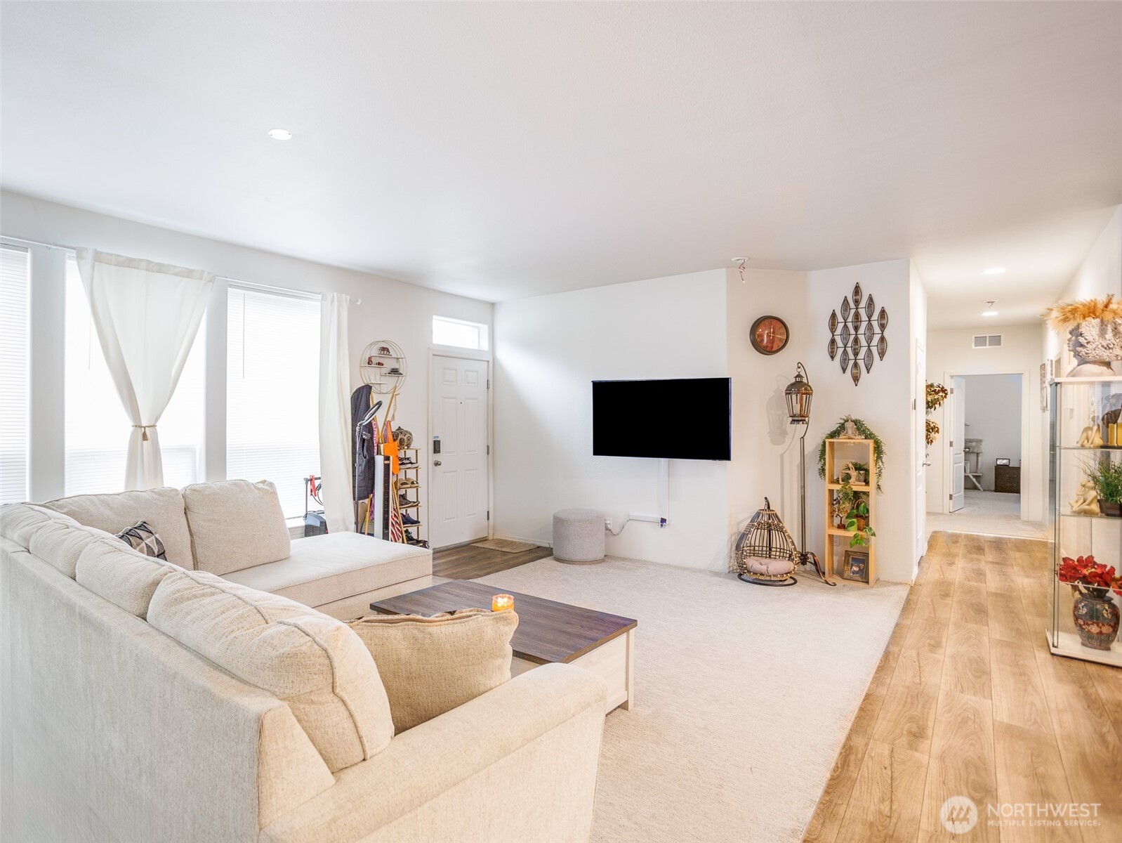 9430 Case Road Southwest, Unit 29 Olympia, WA 98512 - Photo 13 of 22 a living room with furniture and a flat screen tv