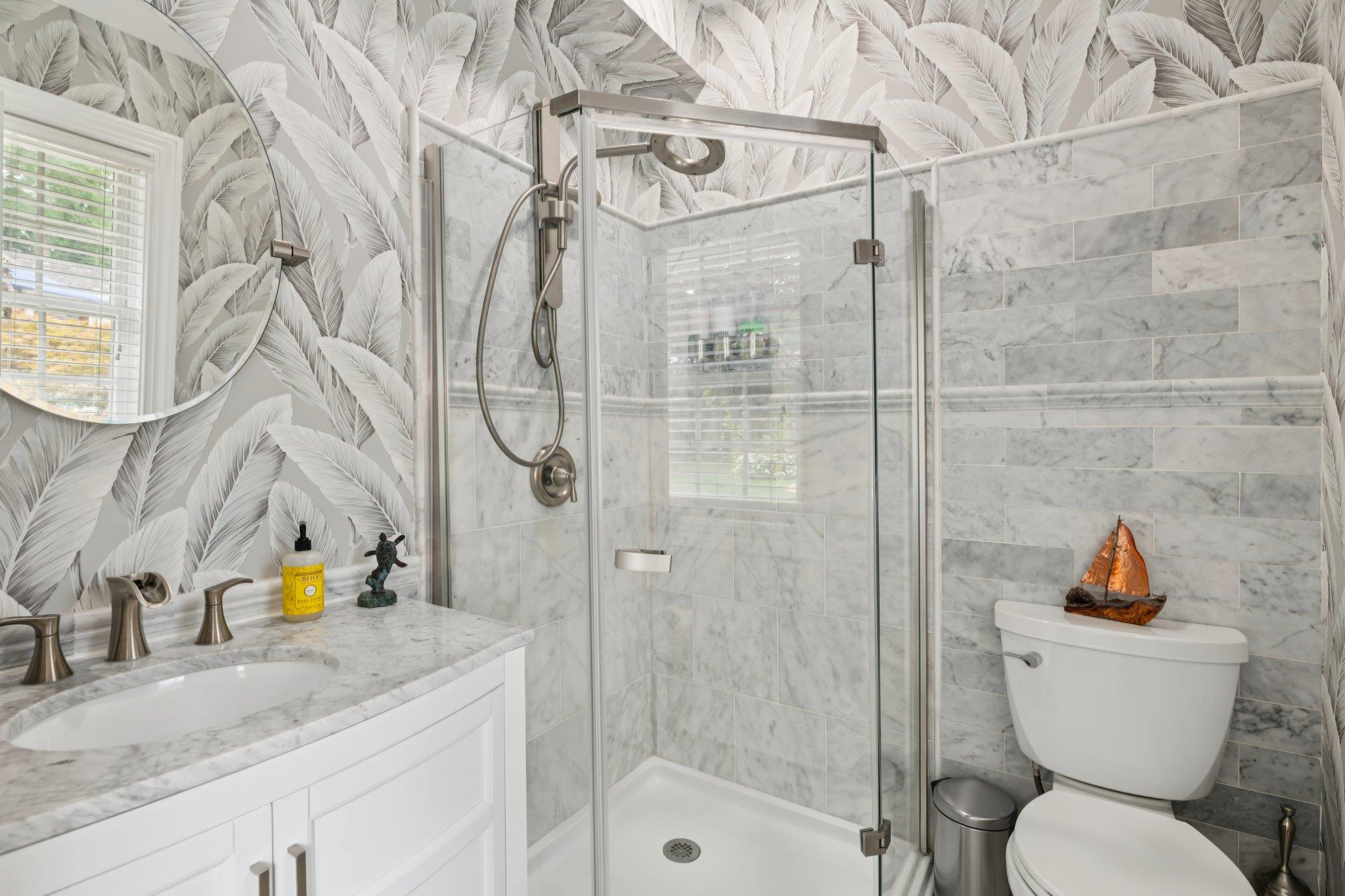 21 Inlet View Path East Moriches, NY 11940 - Photo 13 of 40 Bathroom with vanity and a shower stall