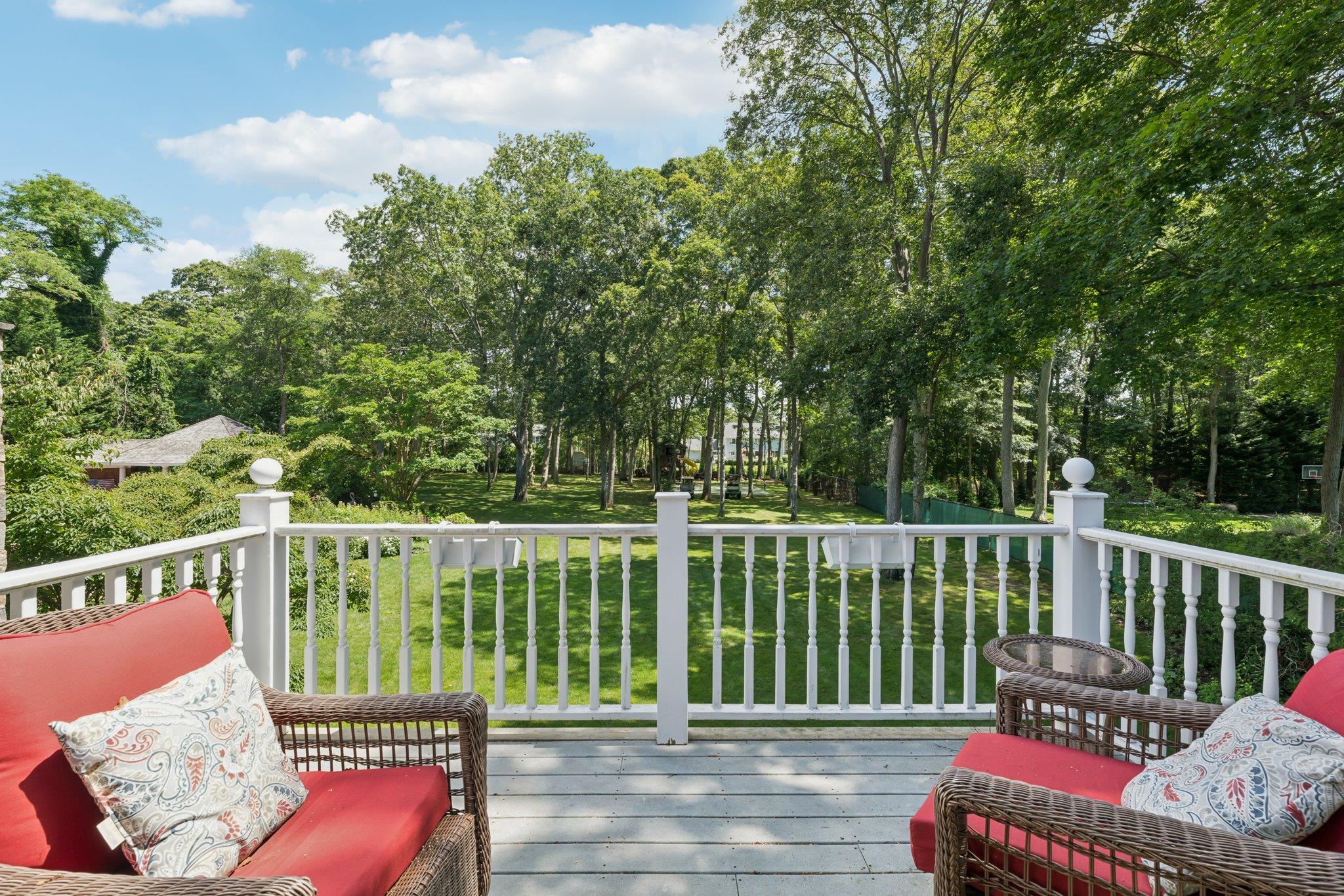 21 Inlet View Path East Moriches, NY 11940 - Photo 29 of 40 Wooden deck with a yard and view of wooded area