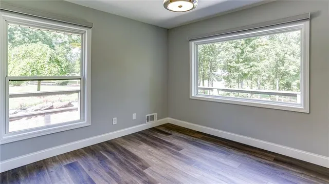 an empty room with a window