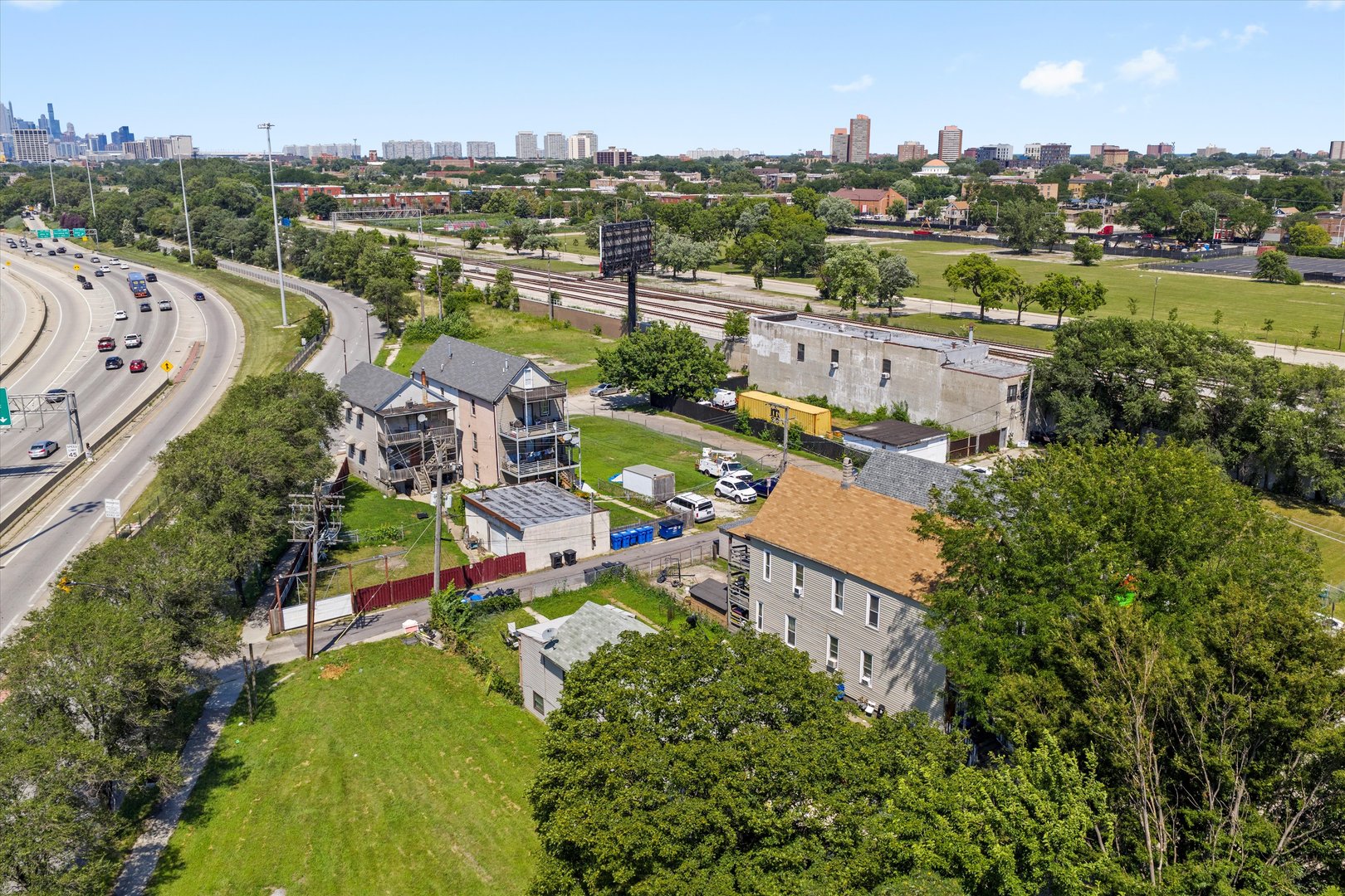 142 West Swann Street Chicago, IL 60609 - Photo 35 of 42 an aerial view of a house with yard swimming pool and outdoor seating