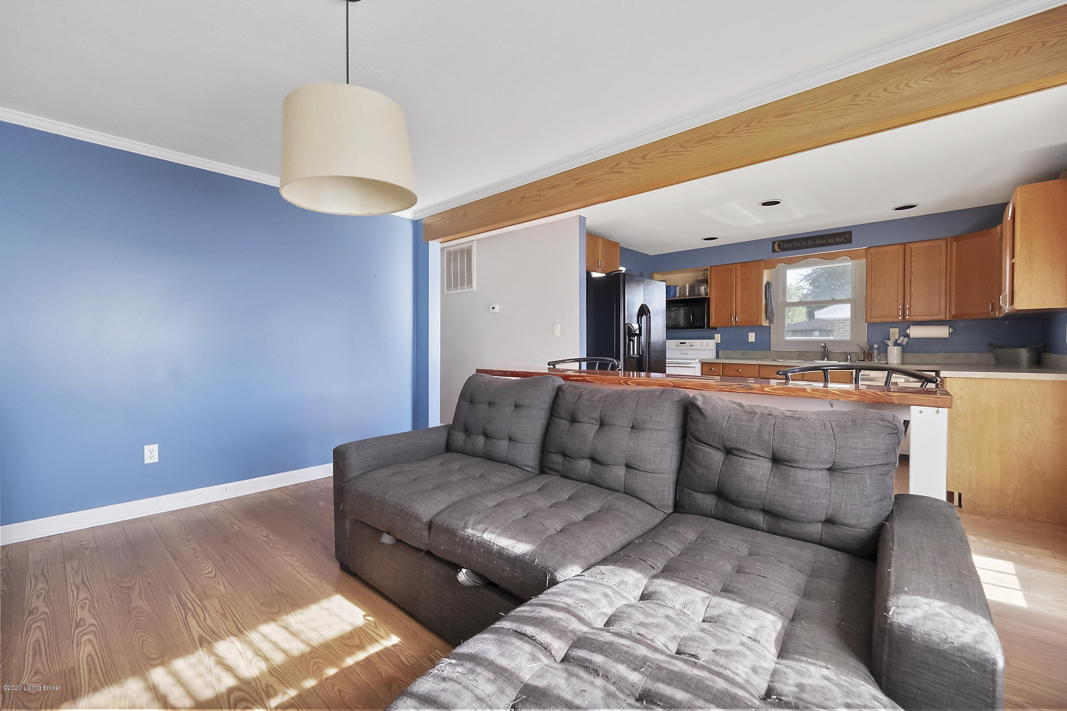 Open Living Area & Kitchen