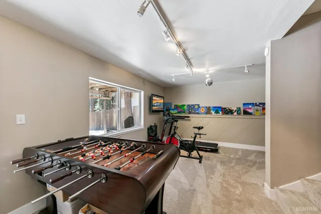 a room with furniture and a window