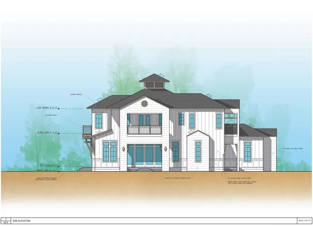 a large white kitchen with a large window