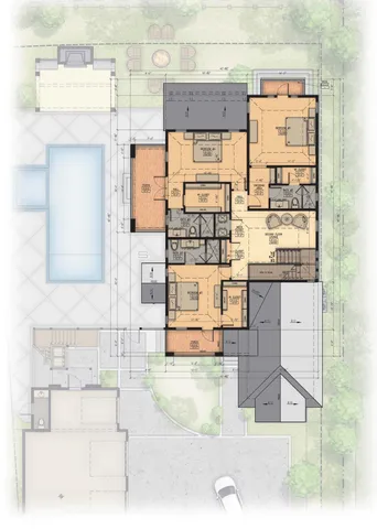 a kitchen with stainless steel appliances a stove top oven and a wooden floors