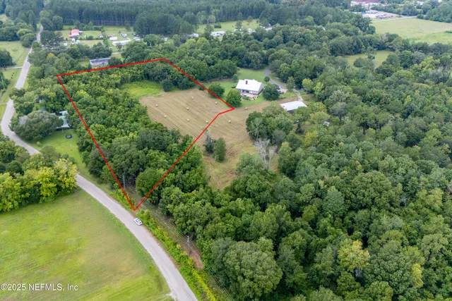 a view of a lake with a park