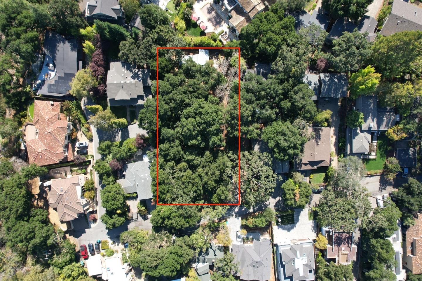 32 Bishop Lane Menlo Park, CA 94025 - Photo 6 of 6 an aerial view of residential house with outdoor space and trees all around