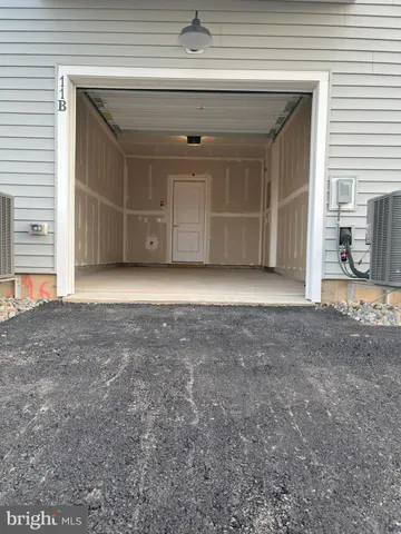 a view of a garage
