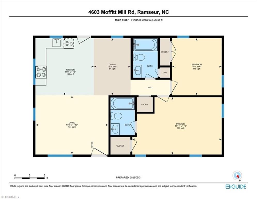 4603 Moffitt Mill Road Ramseur, NC 27316 - Photo 39 of 39 Floorplan