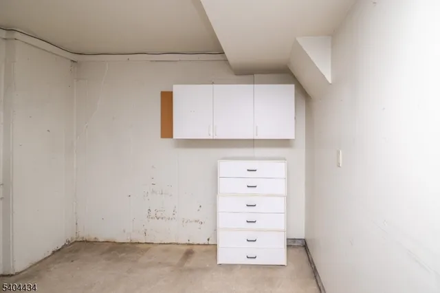 a view of a house with white door