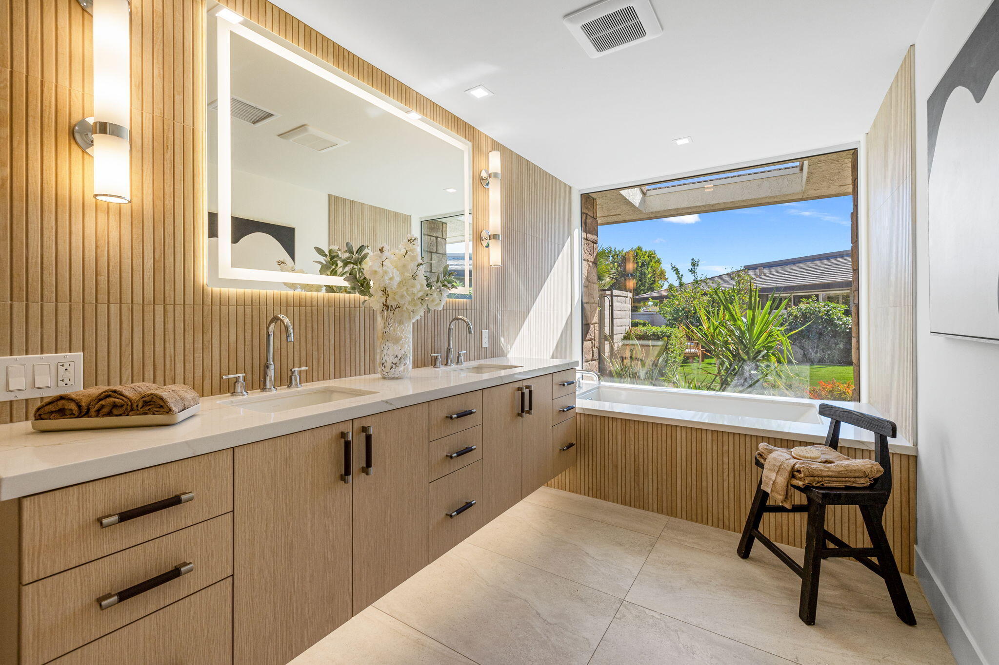 9 Regency Drive Rancho Mirage, CA 92270 - Photo 61 of 86 a kitchen with sink cabinets and wooden floor