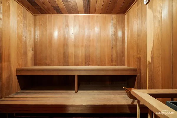 a room with furniture and air hockey table