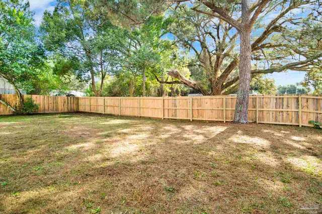 a view of a backyard