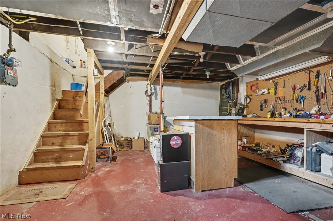 543 Fouse Avenue Akron, OH 44310 - Photo 49 of 50 Part of the walk-out basement, with workshop area.