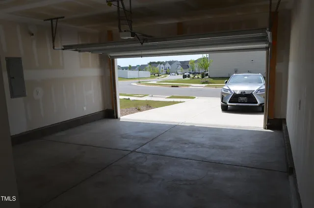 a yellow room with an empty space