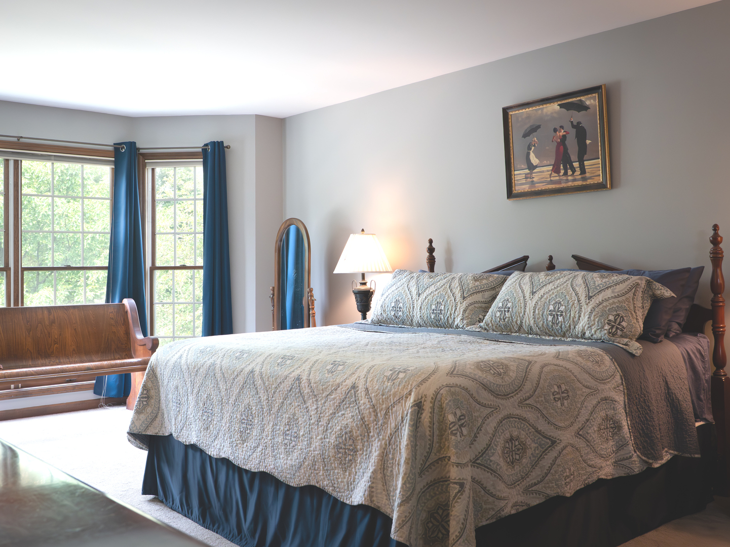 1525 Forest Ridge Road St. Charles, IL 60174 - Photo 7 of 17 a bedroom with a large bed and a window with chair