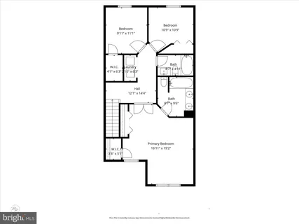 a picture of a bench in front of a building