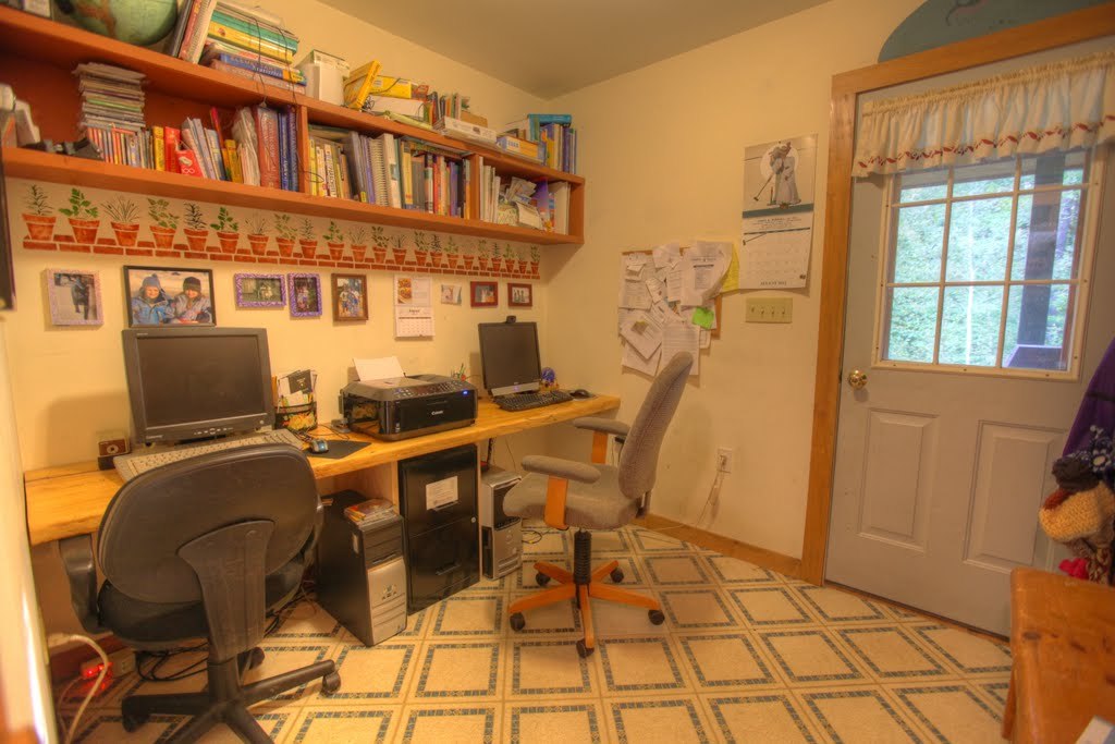 9 Stump Road Sandisfield, MA 01255 - Photo 22 of 29 a view of a workspace with furniture and a window