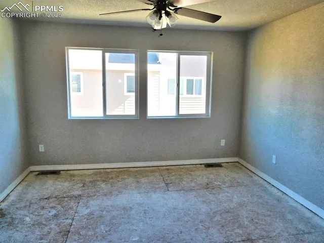 an empty room with a window