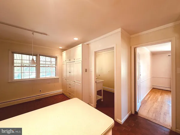 an empty room with a window