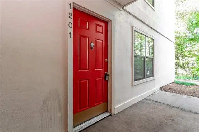 a view of front door