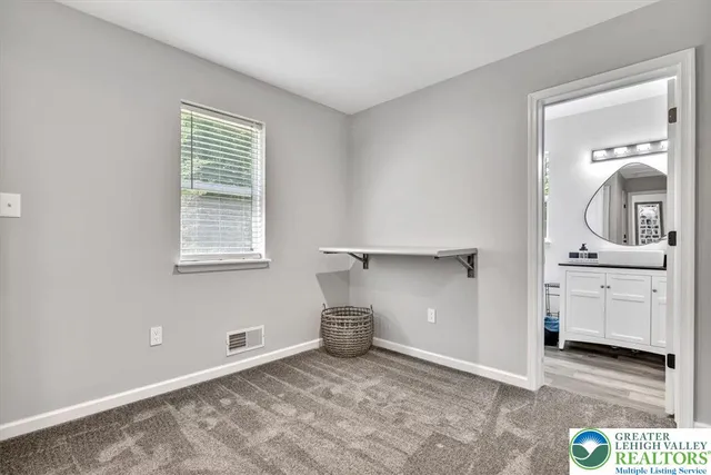 a view of a garden with a slide