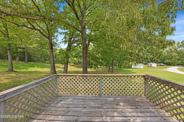 a view of a backyard