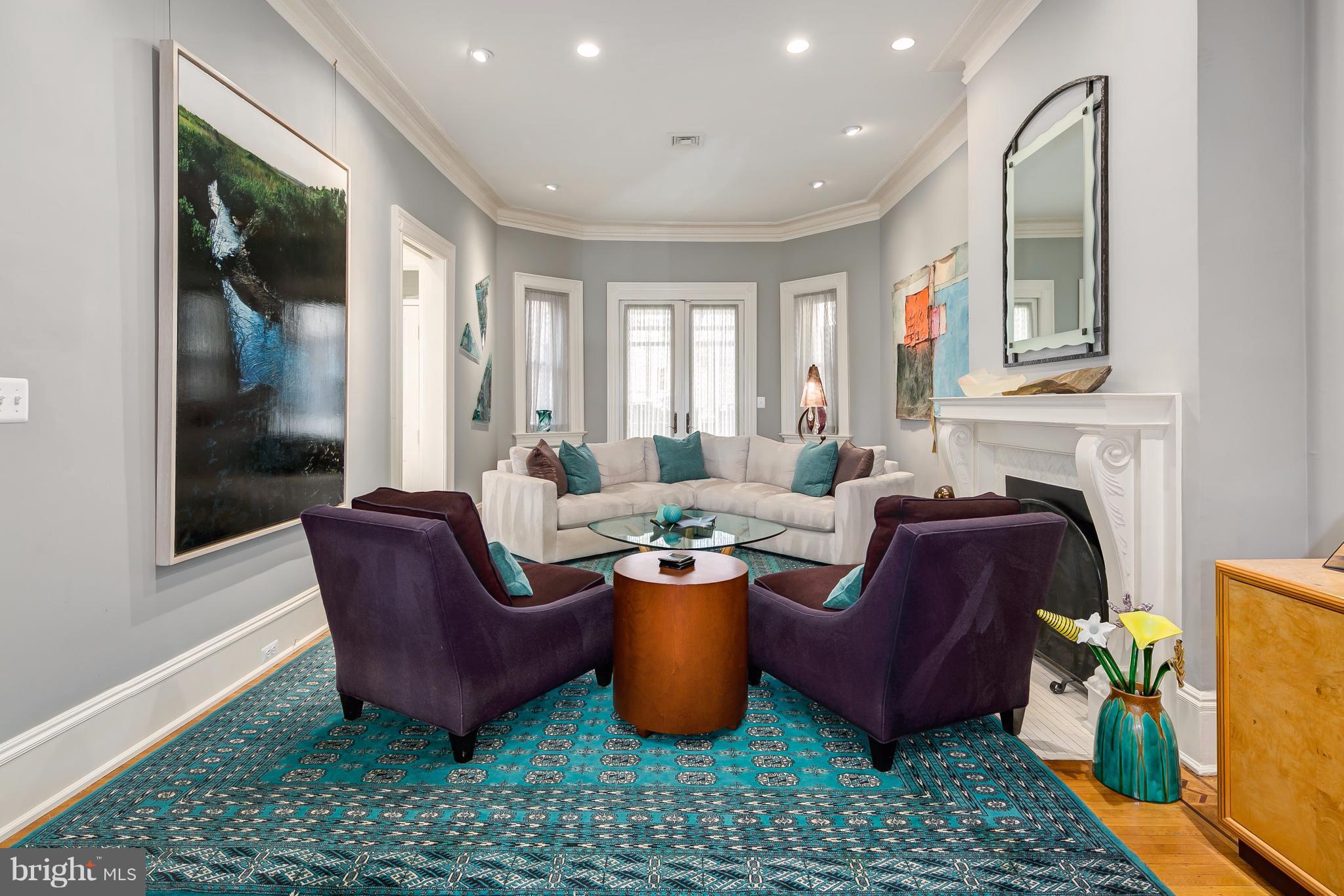 1616 22nd Street Northwest Washington, DC 20008 - Photo 4 of 27 Living Room w/Fireplace