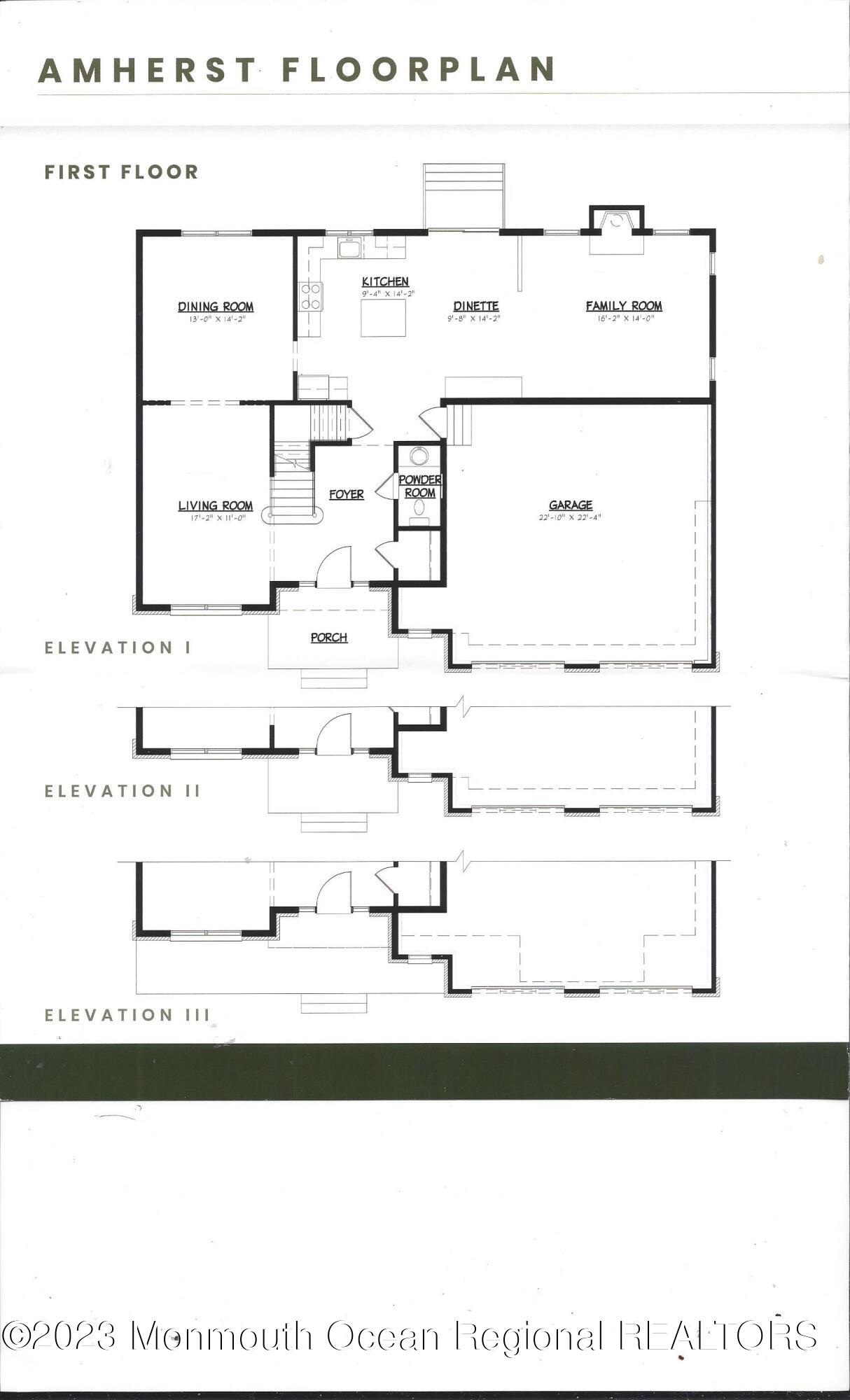 10 Tasha Lane Howell, NJ 07731 - Photo 7 of 8 Amherst floor plan first floor