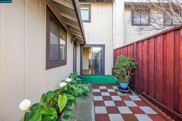 a view of a entryway of a house