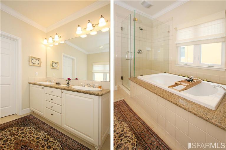 809 Skycrest Drive San Bruno, CA 94066 - Photo 12 of 22 Double sink vanity, relax in the soaking tub