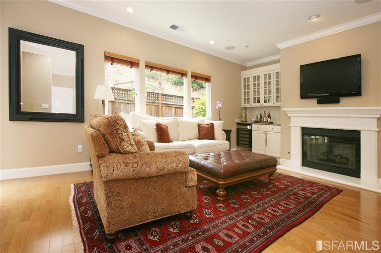 809 Skycrest Drive San Bruno, CA 94066 - Photo 7 of 22 Family, built in bar and gas fireplace.
