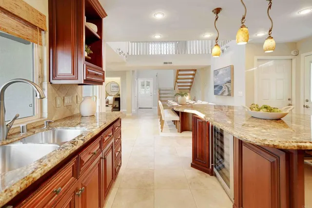 a workspace with furniture and a window