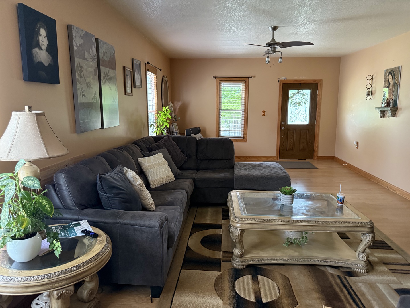 218 West 1st Street Spring Valley, IL 61362 - Photo 15 of 30 a living room with furniture and a fireplace
