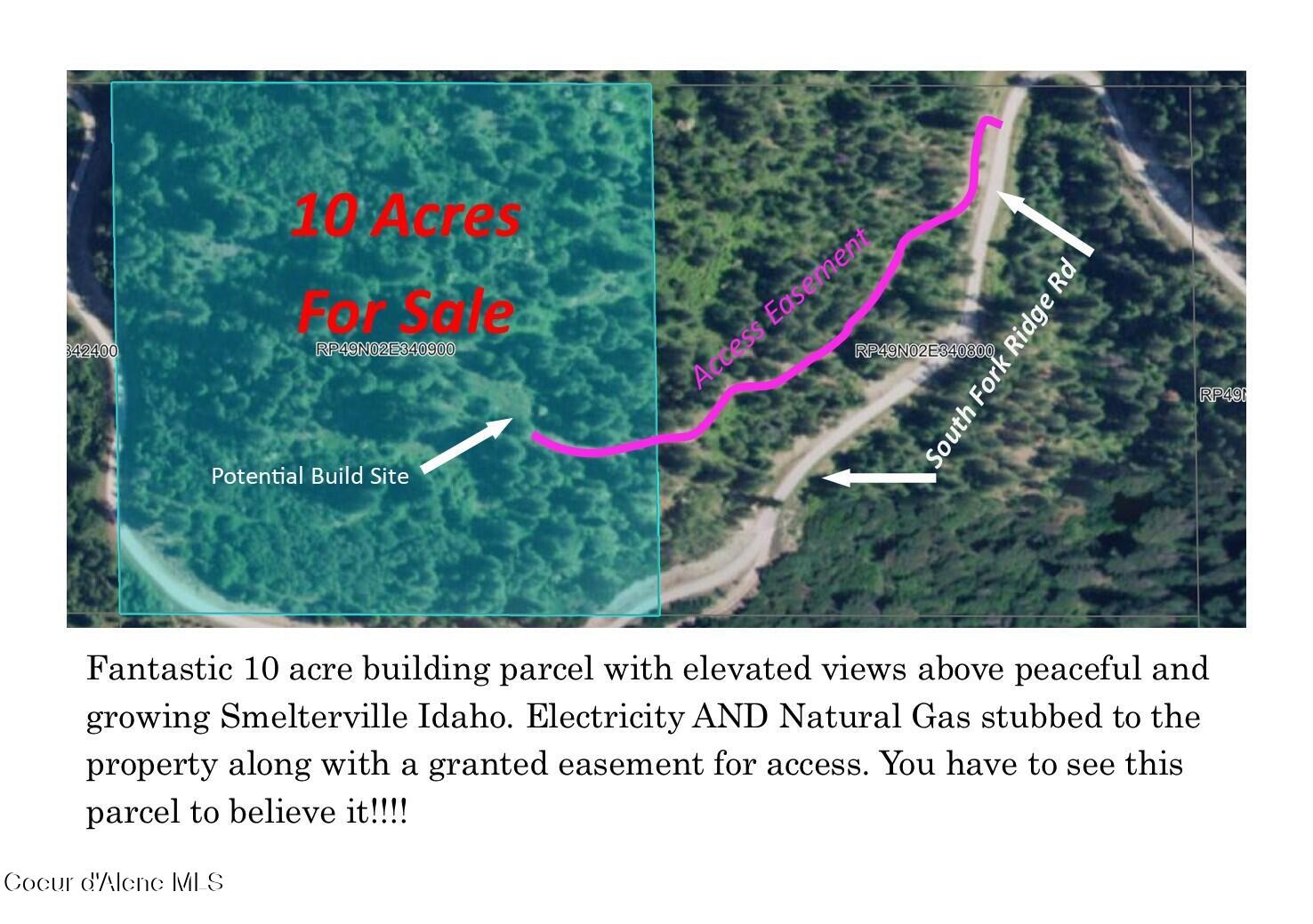Nka Southfork Rdg Road Kingston, ID 83839 - Photo 2 of 17 Easement aerial SF ridge rd